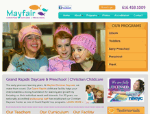 Tablet Screenshot of mayfairchristiandaycare.com